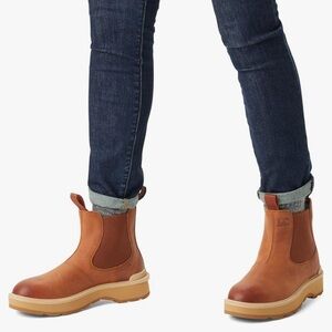 NWT SOREL HI - LINEN CHELSEA BOOTS SCORCH TAWNY BUFF